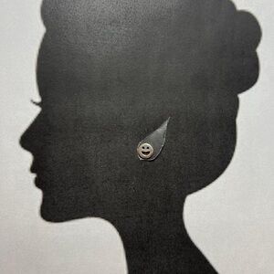 Smiley Face Stud Earrings – Silver-Tone Fun Fashion Jewelry